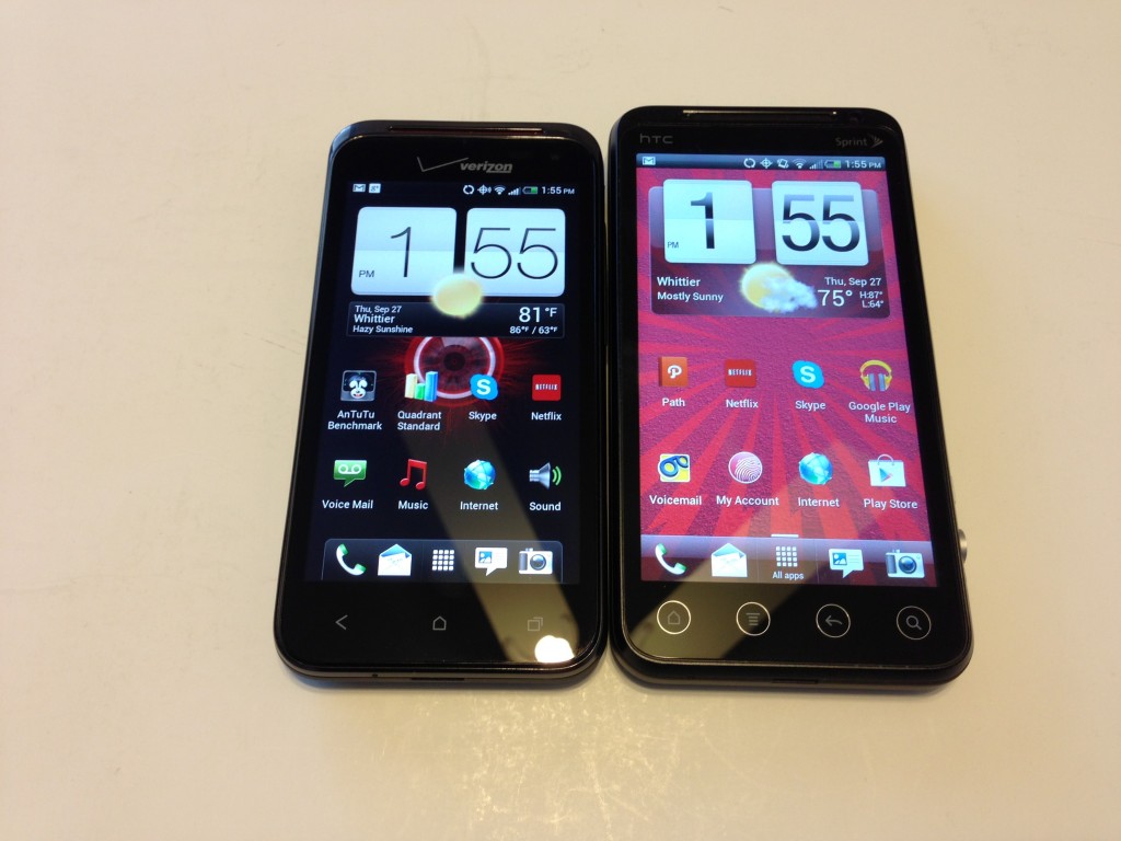 HTC Droid Incredible 4G LTE vs. HTC EVO V 4G Review