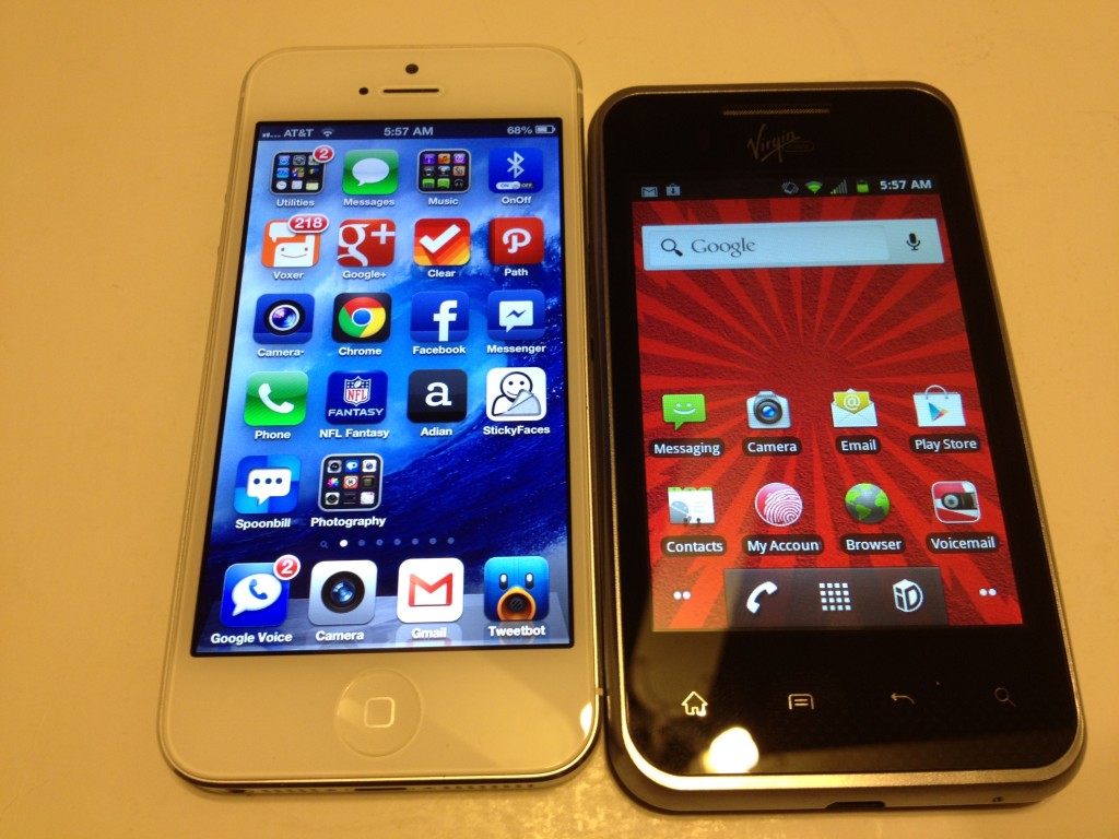 iPhone 5 vs. LG Optimus Elite Review @VMUCare @virginmobileus
