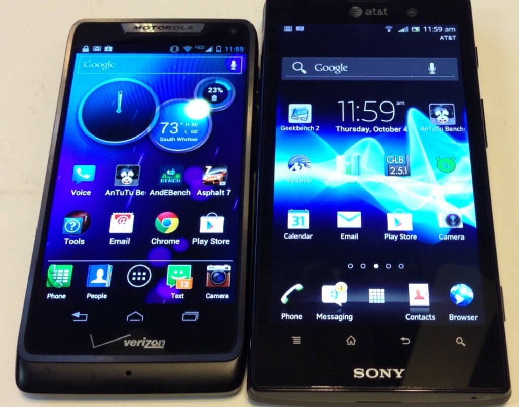 Motorola Droid Razr M vs. Sony Xperia Ion Android 4.04 Update