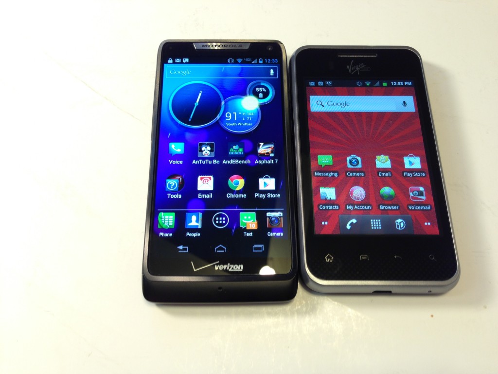 Motorola Droid Razr M vs. LG Optimus Elite Review