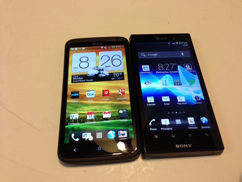HTC One X vs. Sony Xperia Ion Android Update 4.04