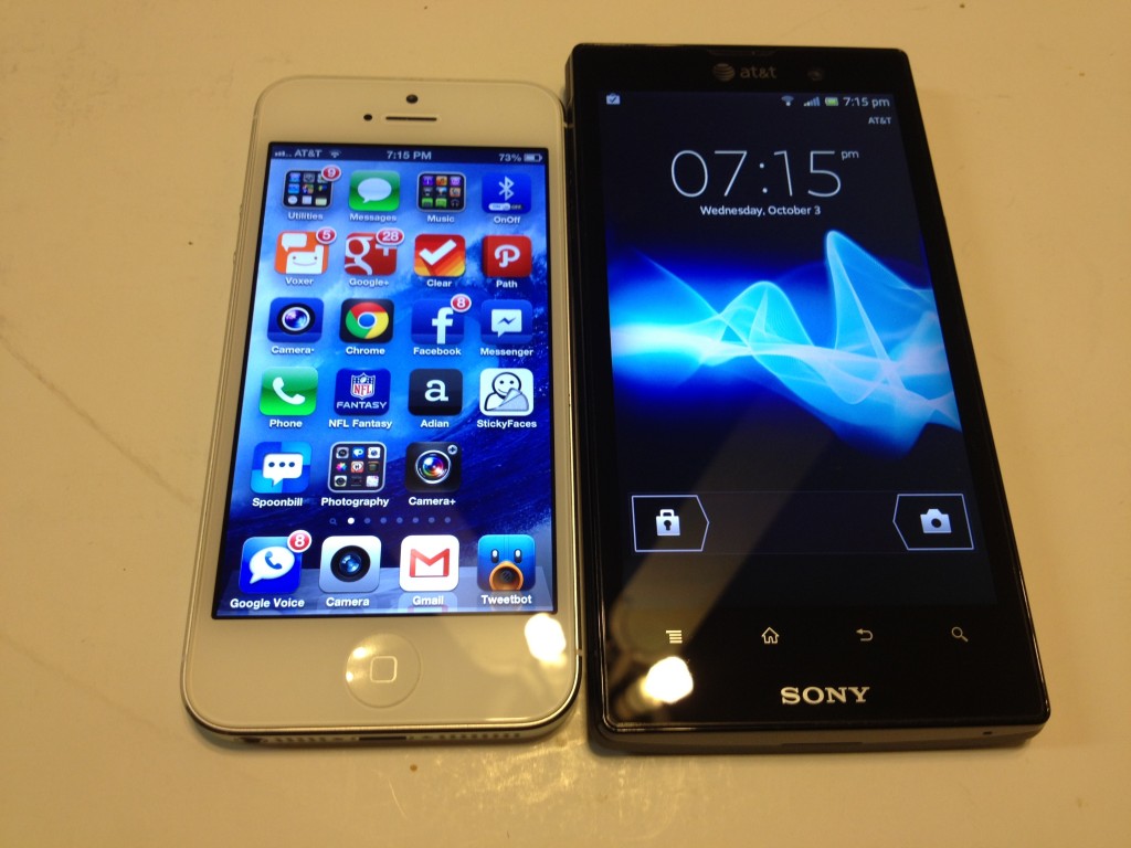 iPhone 5 vs. Sony Xperia Ion with Android 4.04 Update Review
