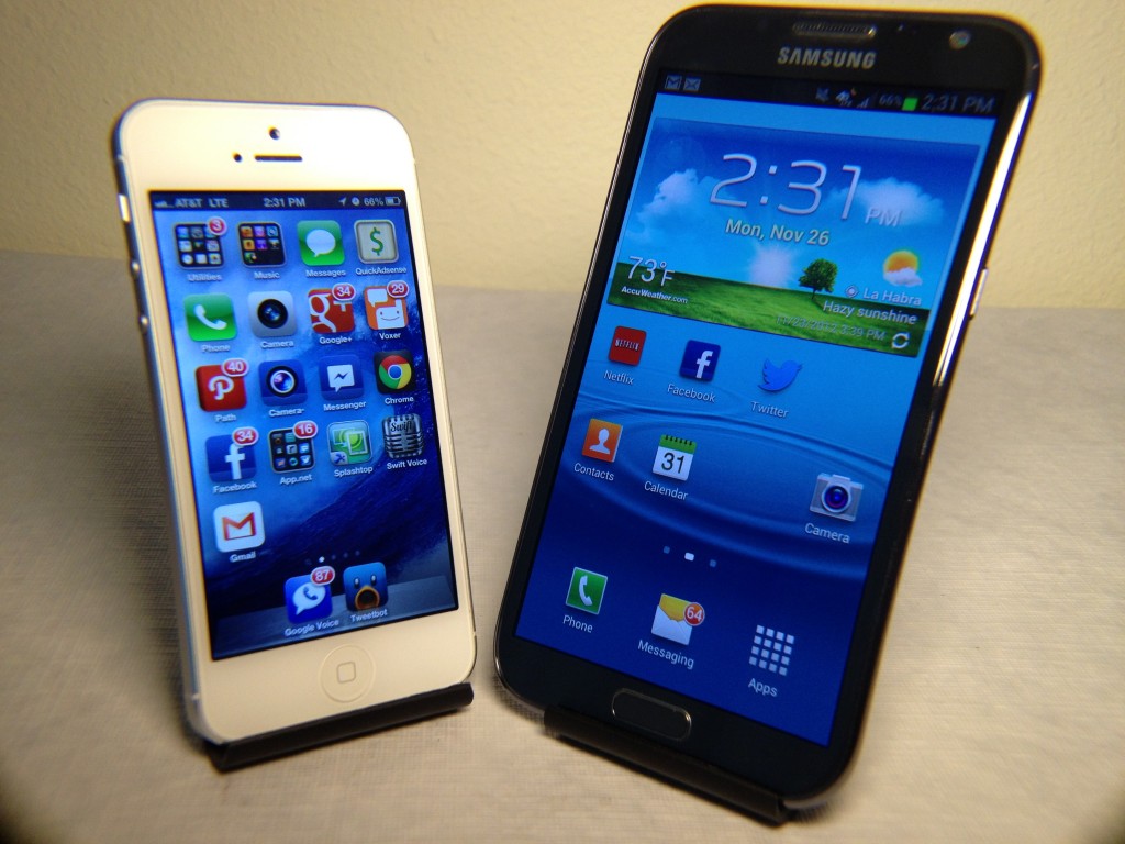Samsung Galaxy Note 2 vs. iPhone 5 Review #Attmobilereview - The Chris Voss Show