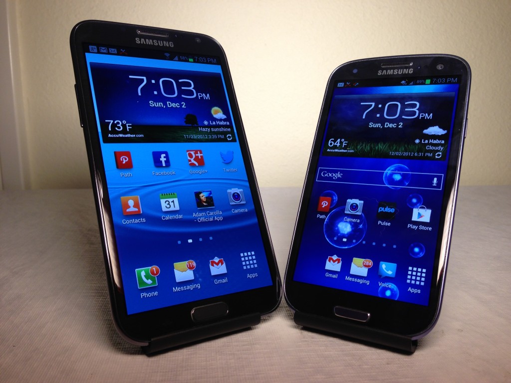 Samsung Galaxy Note 2 vs. Samsung Galaxy S3 Review