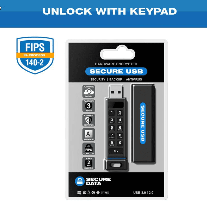 SecureUSB® KP Hardware Encrypted USB Flash Drive Review